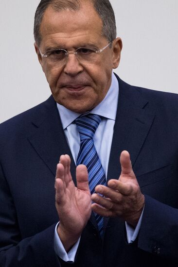 Russian Foreign Minister Sergei Lavrov meets with MGIMO students and professors