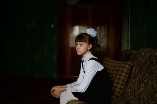 Ukrainian refugee Yelizaveta Koshuba on September 1