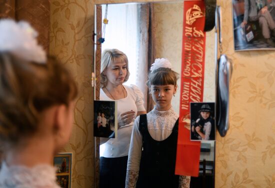 Ukrainian refugee Yelizaveta Koshuba on September 1