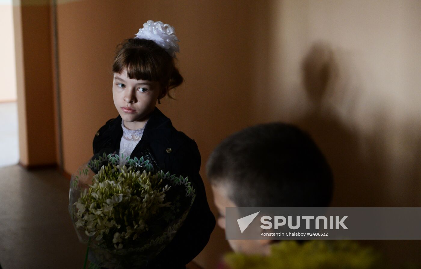 Ukrainian refugee Yelizaveta Koshuba on September 1