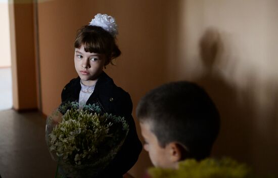 Ukrainian refugee Yelizaveta Koshuba on September 1