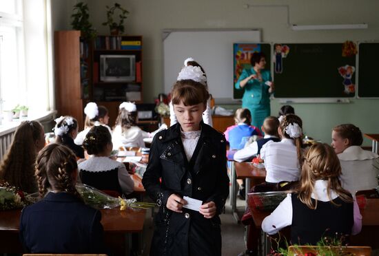 First of September for Ukrainian refugee girl Elizaveta Koshuba
