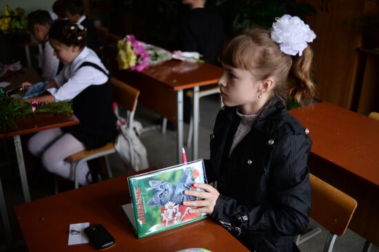 First of September for Ukrainian refugee girl Elizaveta Koshuba