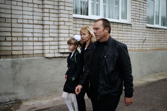 First of September for Ukrainian refugee girl Elizaveta Koshuba
