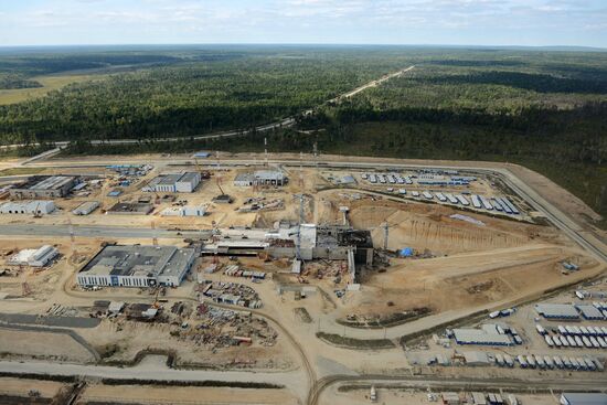 Dmitry Rogozin's visit to Vostochny space center under construction