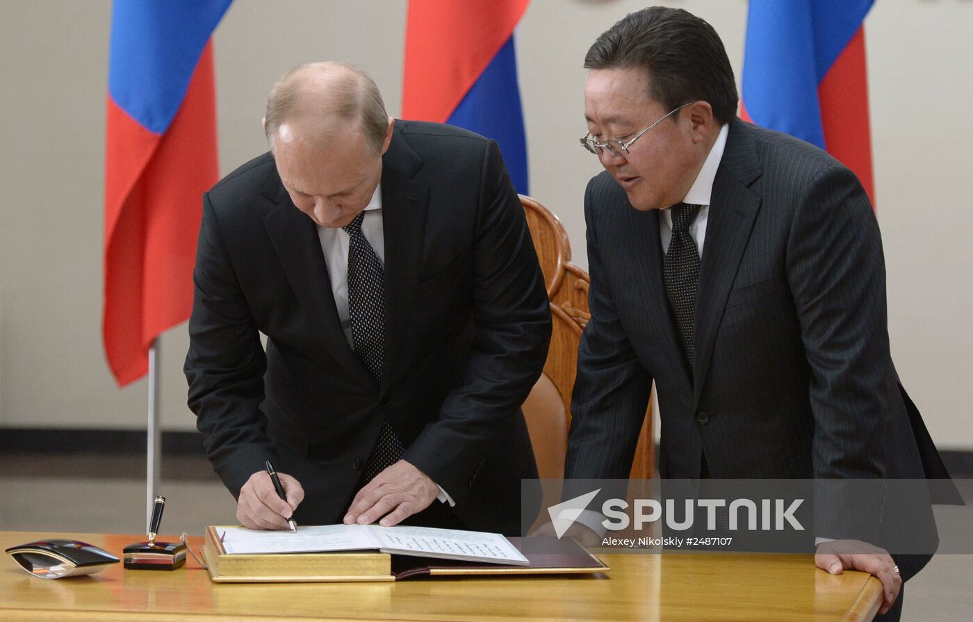 Vladimir Putin's working visit to Mongolia