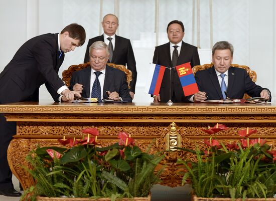 Vladimir Putin's working visit to Mongolia