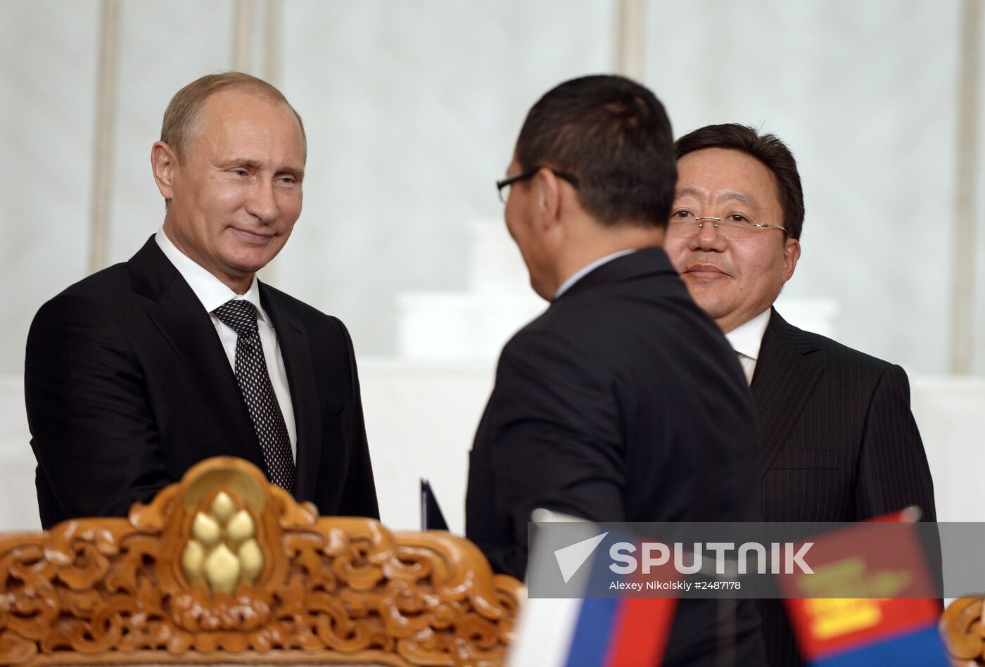 Vladimir Putin's working visit to Mongolia