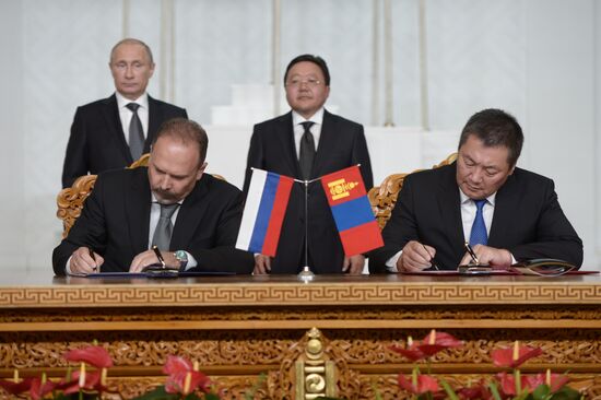 Vladimir Putin's working visit to Mongolia