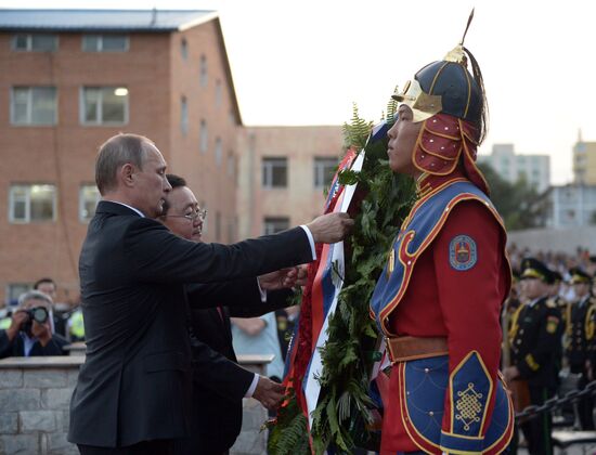 Vladimir Putin's working visit to Mongolia