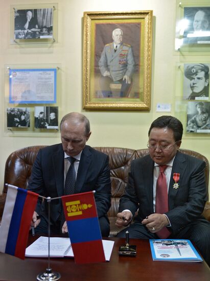 Vladimir Putin's working visit to Mongolia