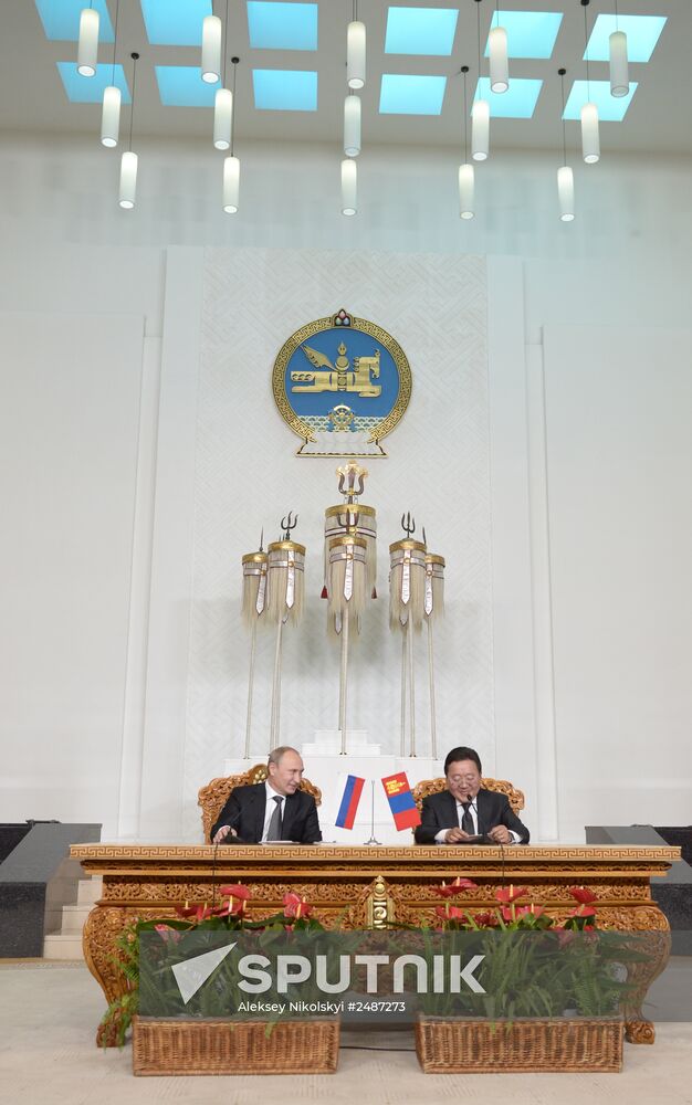 Vladimir Putin's working visit to Mongolia
