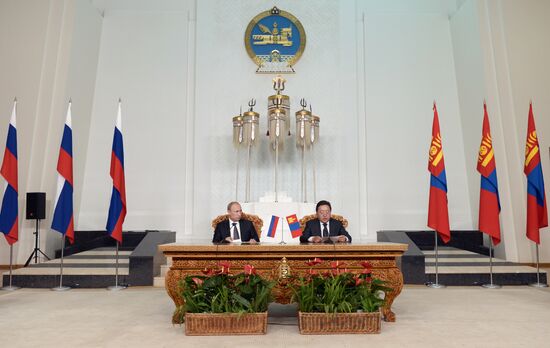 Vladimir Putin's working visit to Mongolia