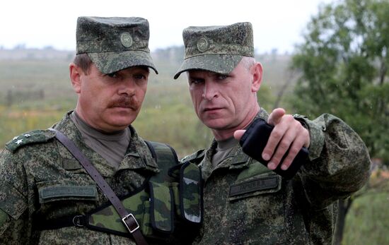 Exercise involving units of the Eastern Military District's logistics-support system