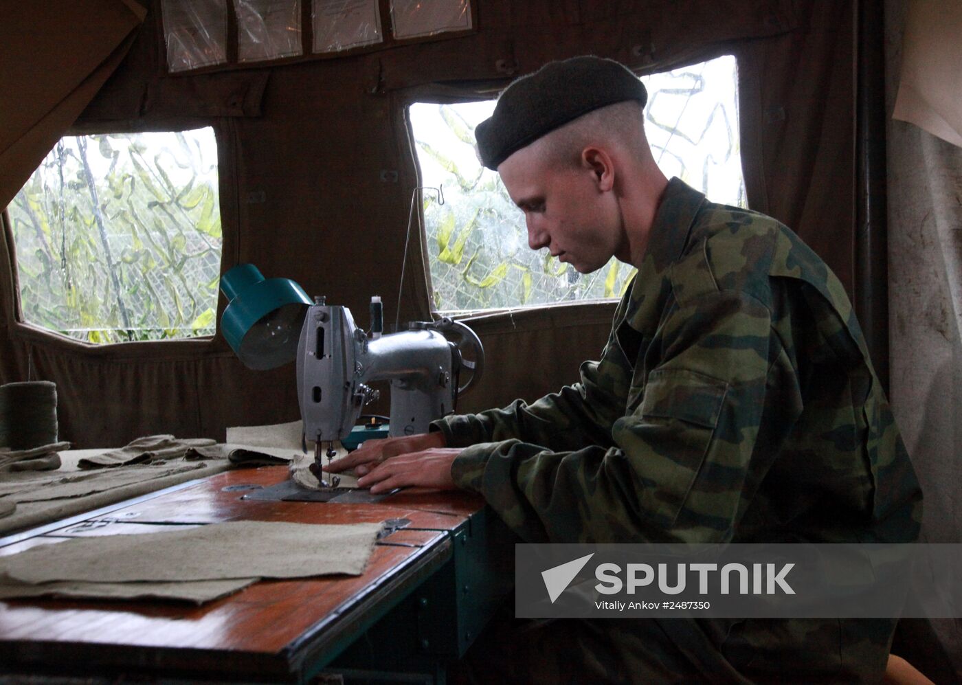 Exercise involving units of the Eastern Military District's logistics-support system
