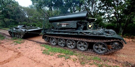 Exercise involving units of the Eastern Military District's logistics-support system
