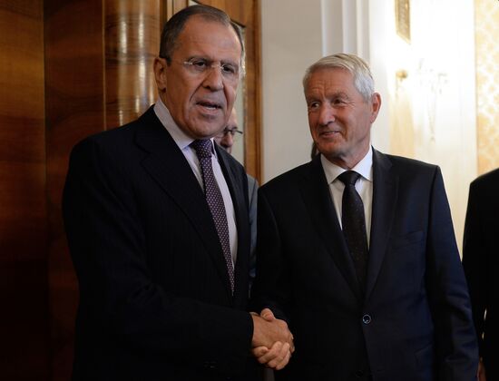 Sergei Lavrov meets with Thorbjørn Jagland
