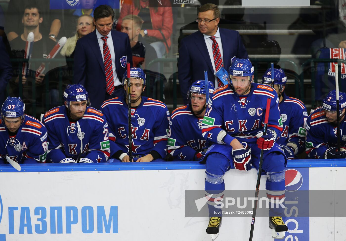 Ice hockey. KHL. Metallurg SKA vs. Lokomotiv