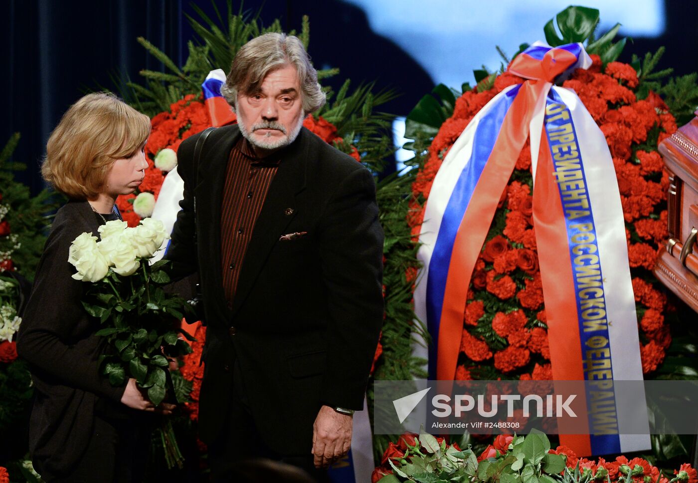 Mourning ceremony for Andrei Stenin at Rossiya Segodnya