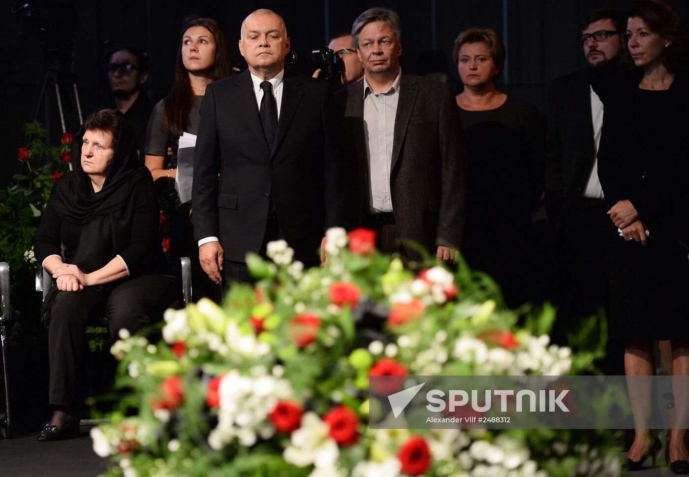 Mourning ceremony for Andrei Stenin at Rossiya Segodnya