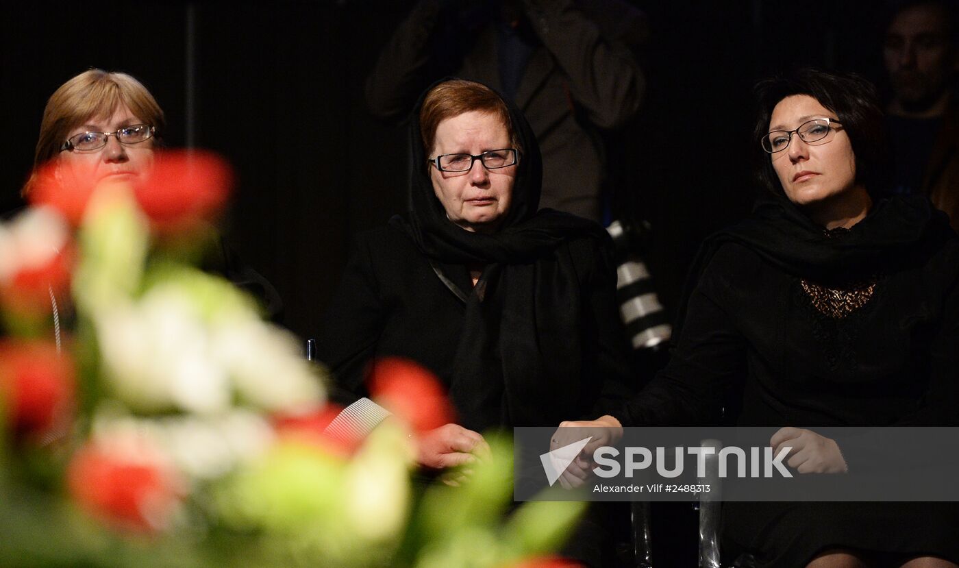 Mourning ceremony for Andrei Stenin at Rossiya Segodnya