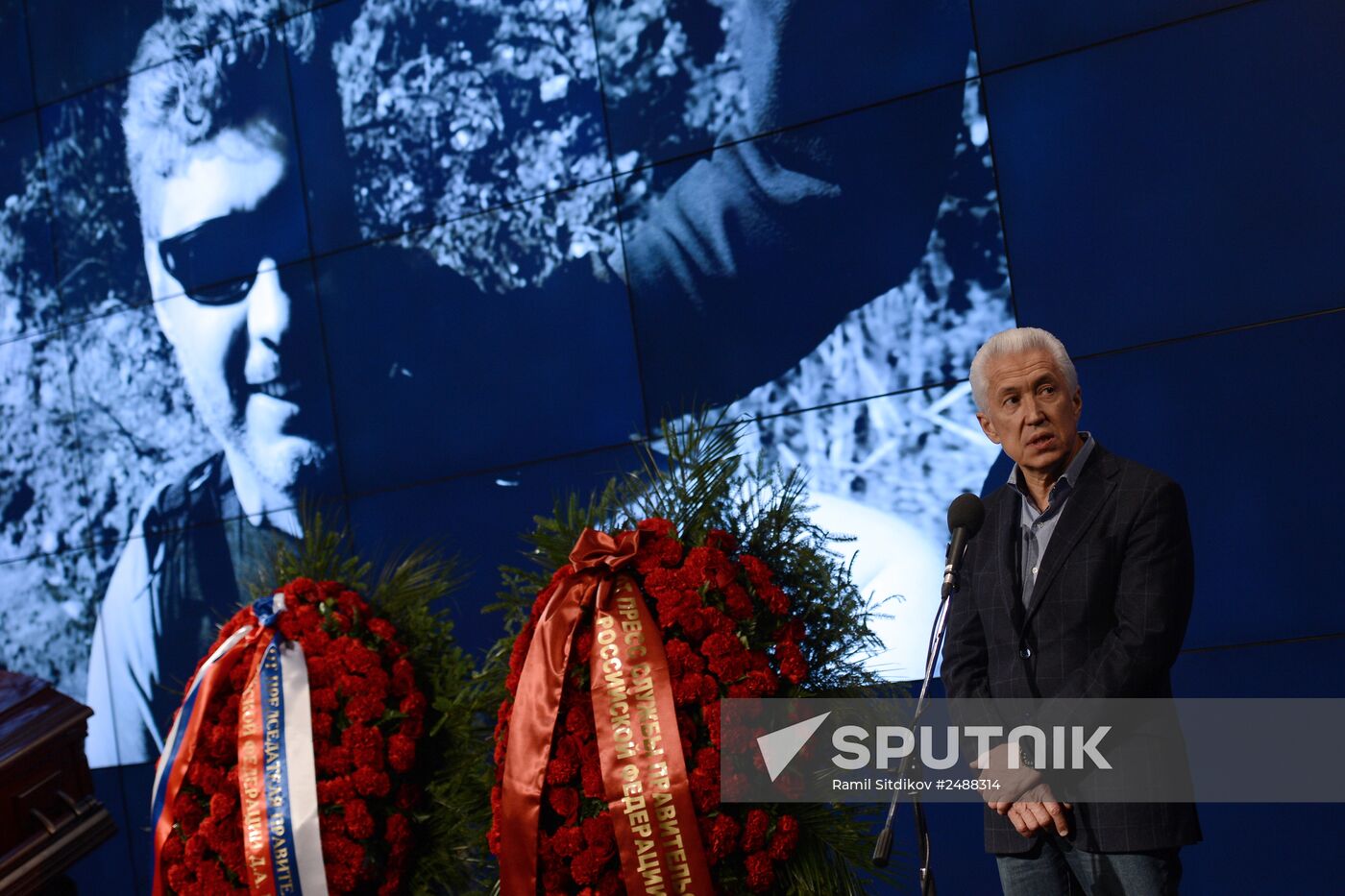 Mourning ceremony for Andrei Stenin at Rossiya Segodnya