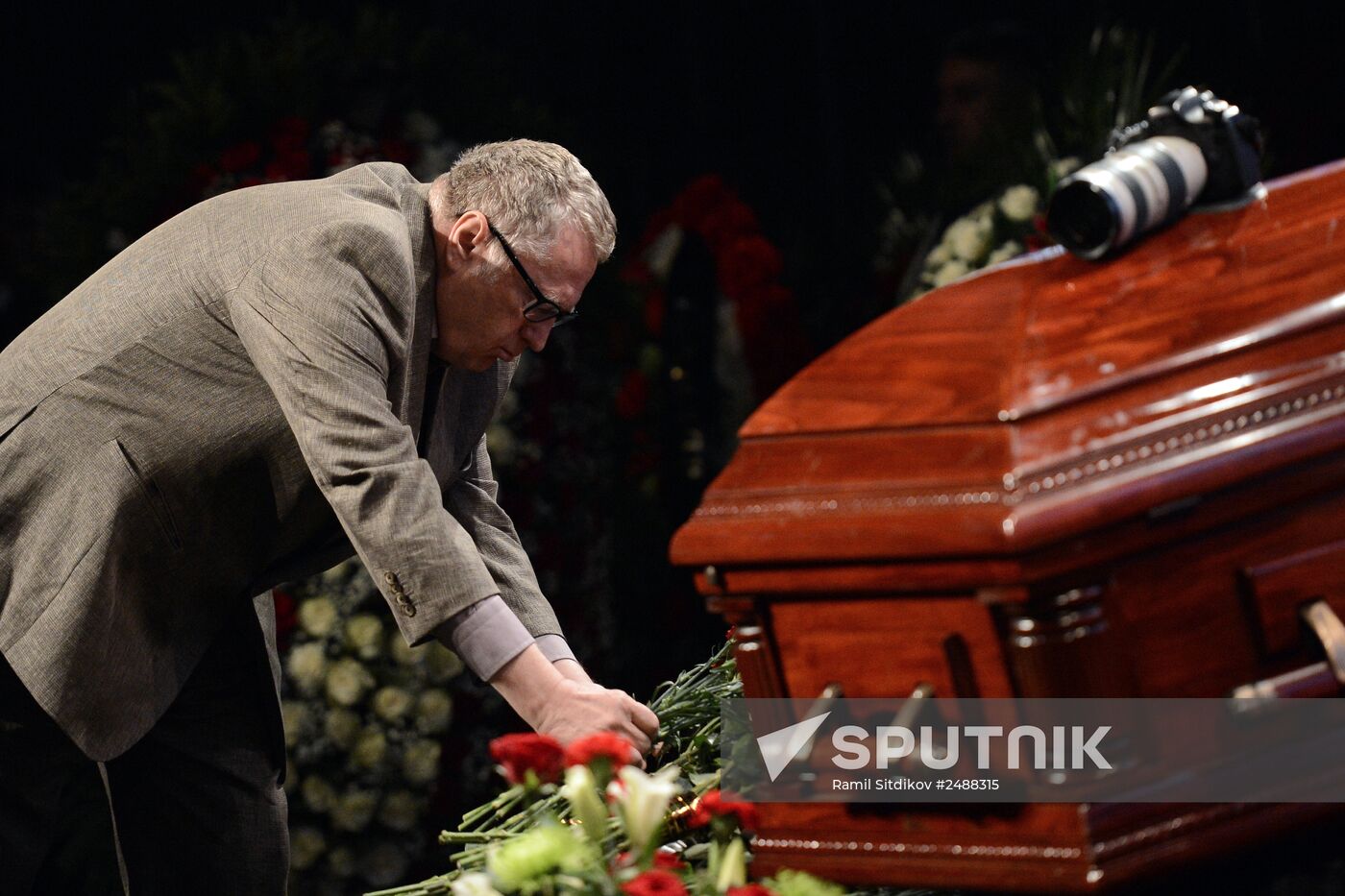 Mourning ceremony for Andrei Stenin at Rossiya Segodnya