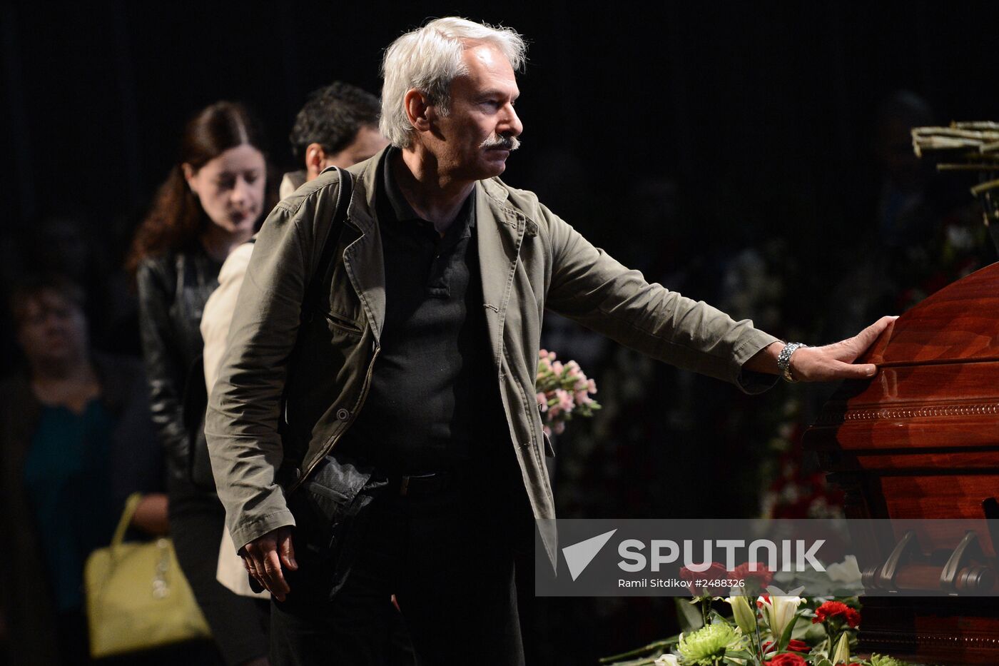 Mourning ceremony for Andrei Stenin at Rossiya Segodnya