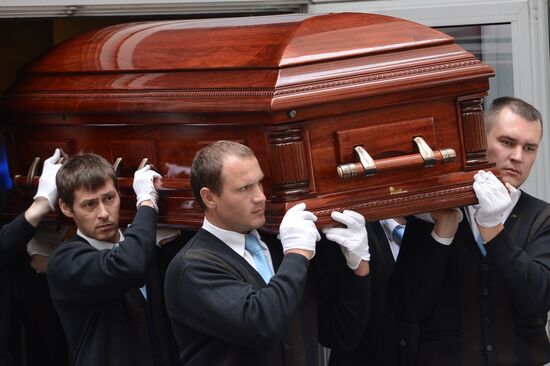 Mourning ceremony for Andrei Stenin at Rossiya Segodnya
