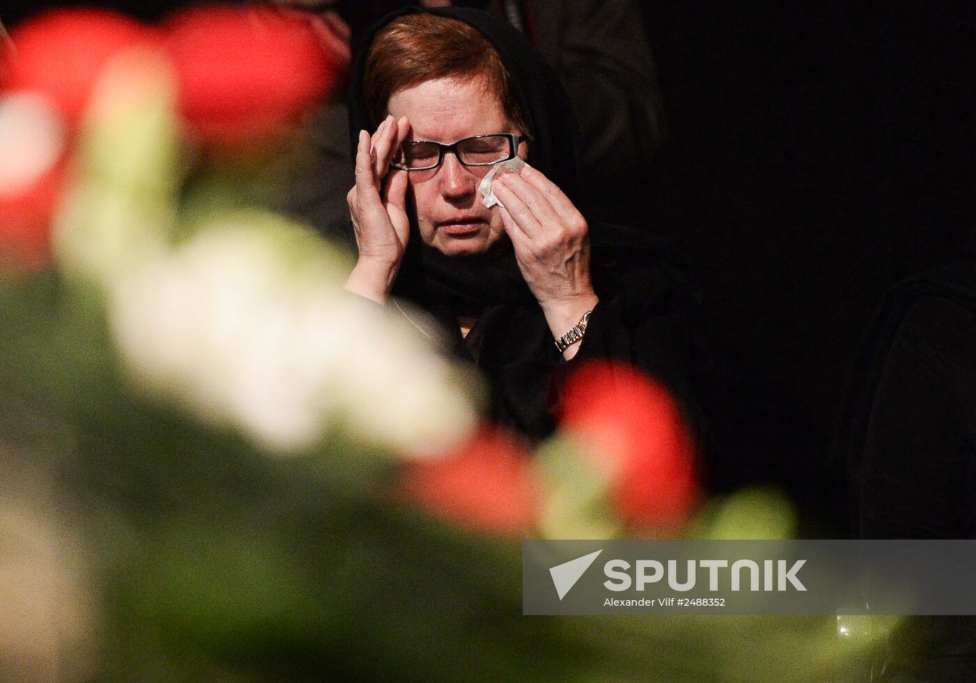 Mourning ceremony for Andrei Stenin at Rossiya Segodnya