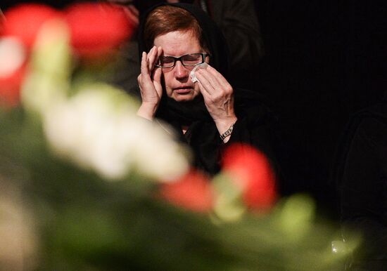 Mourning ceremony for Andrei Stenin at Rossiya Segodnya