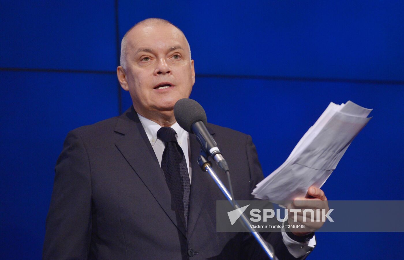 Mourning ceremony for Andrei Stenin at Rossiya Segodnya
