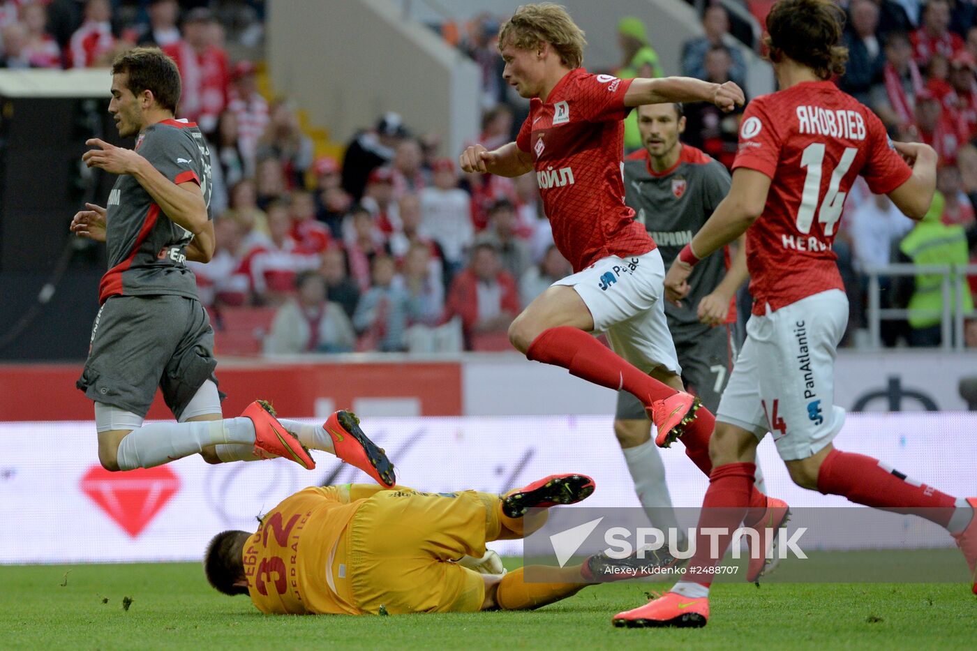 Football. Friendly match Spartak vs. Crvena Zvezda