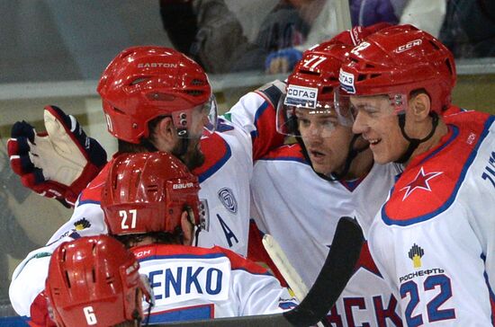 Kontinental Hockey League. Dynamo (Moscow) vs. CSKA