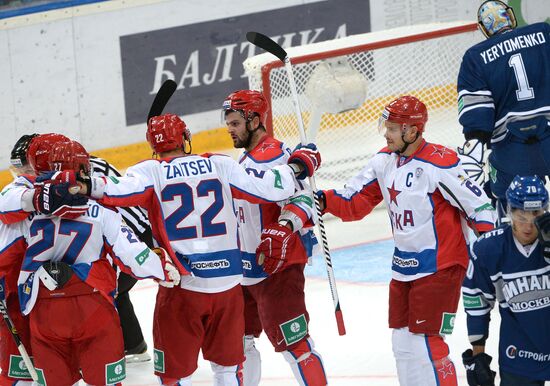 Kontinental Hockey League. Dynamo (Moscow) vs. CSKA