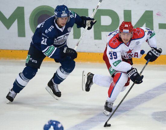 Kontinental Hockey League. Dynamo (Moscow) vs. CSKA