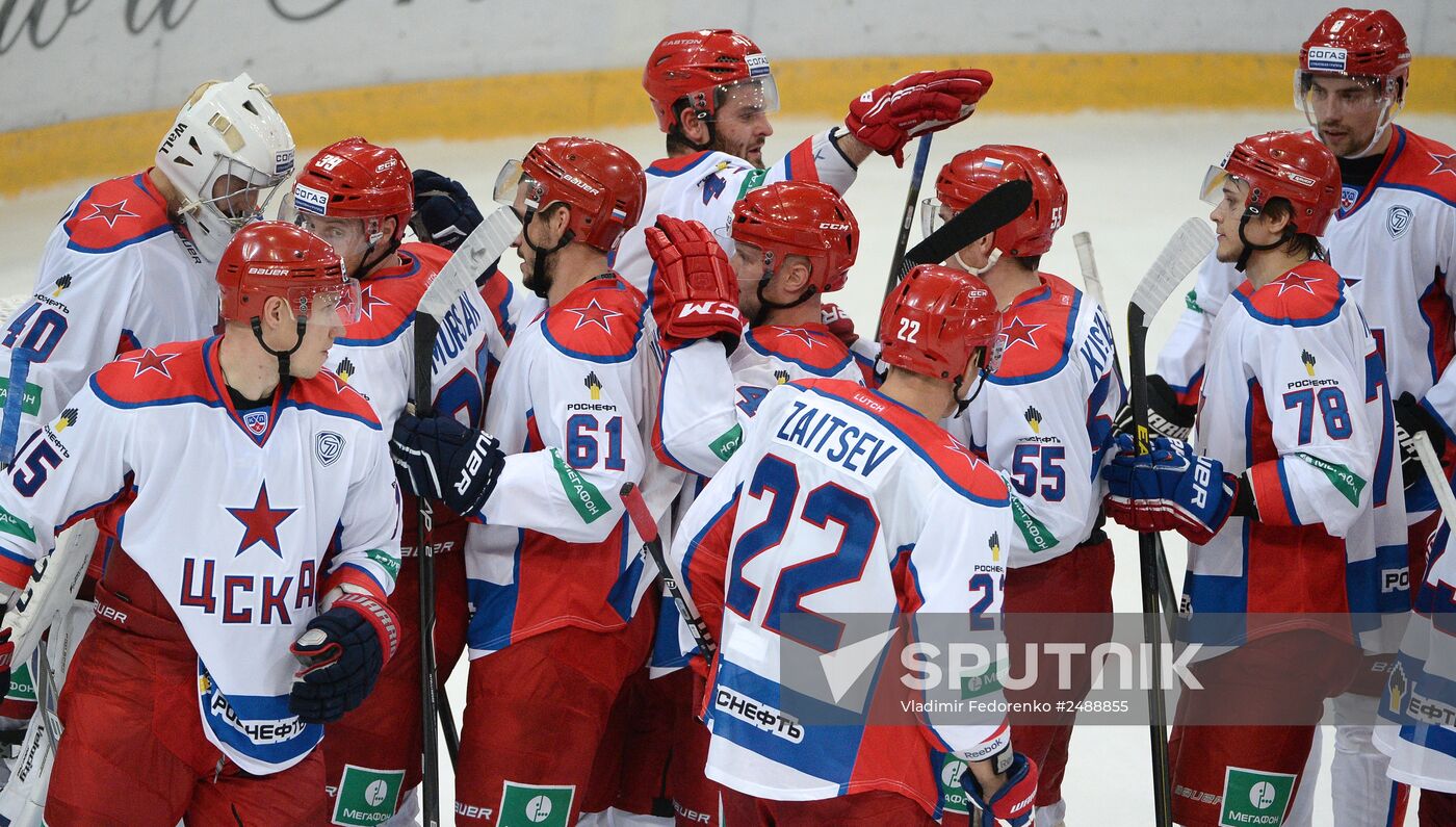 Kontinental Hockey League. Dynamo (Moscow) vs. CSKA