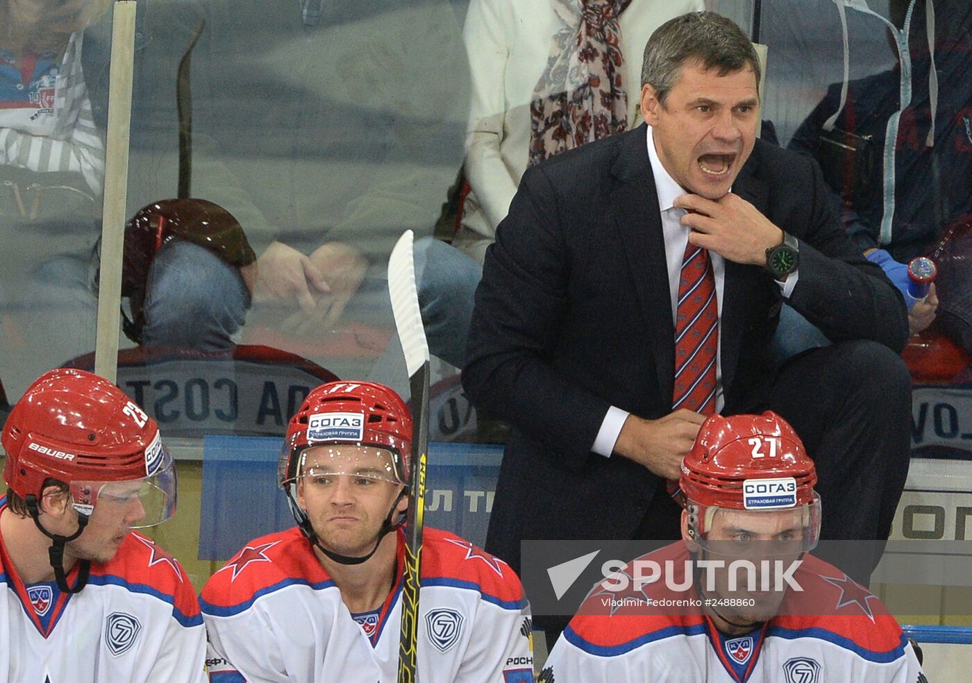 Kontinental Hockey League. Dynamo (Moscow) vs. CSKA