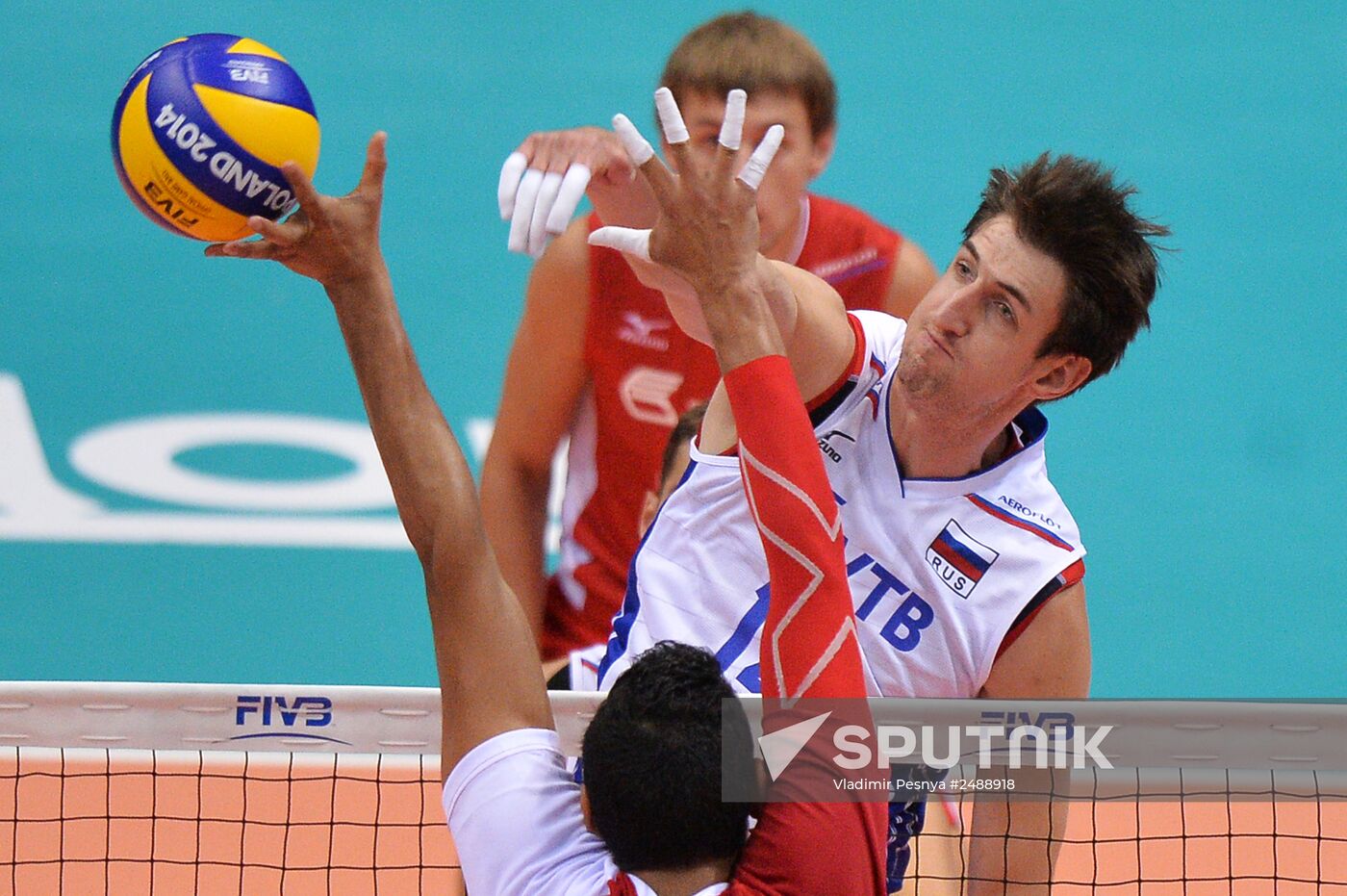 2014 FIVB Volleyball Men's World Championship. Russia vs. Mexico