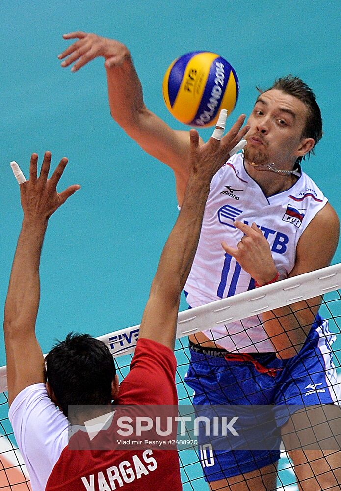 2014 FIVB Volleyball Men's World Championship. Russia vs. Mexico