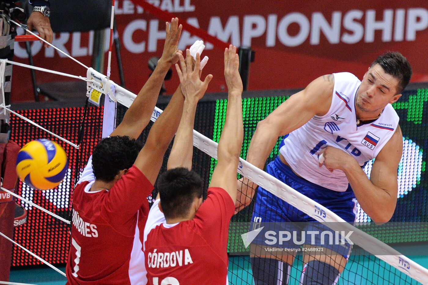 2014 FIVB Volleyball Men's World Championship. Russia vs. Mexico