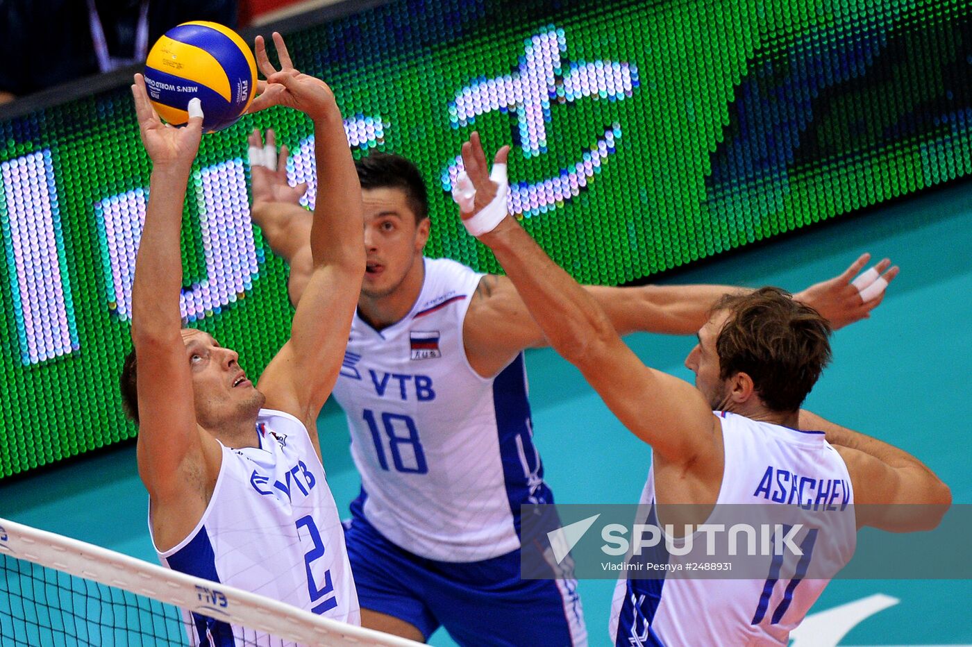 2014 FIVB Volleyball Men's World Championship. Russia vs. Mexico