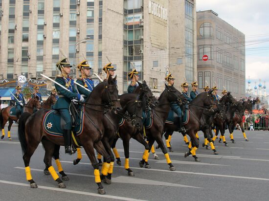 Parade of military music bands in the Spasskaya Tower festival