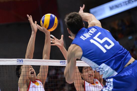 2014 FIVB Volleyball Men's World Championship. China vs. Russia