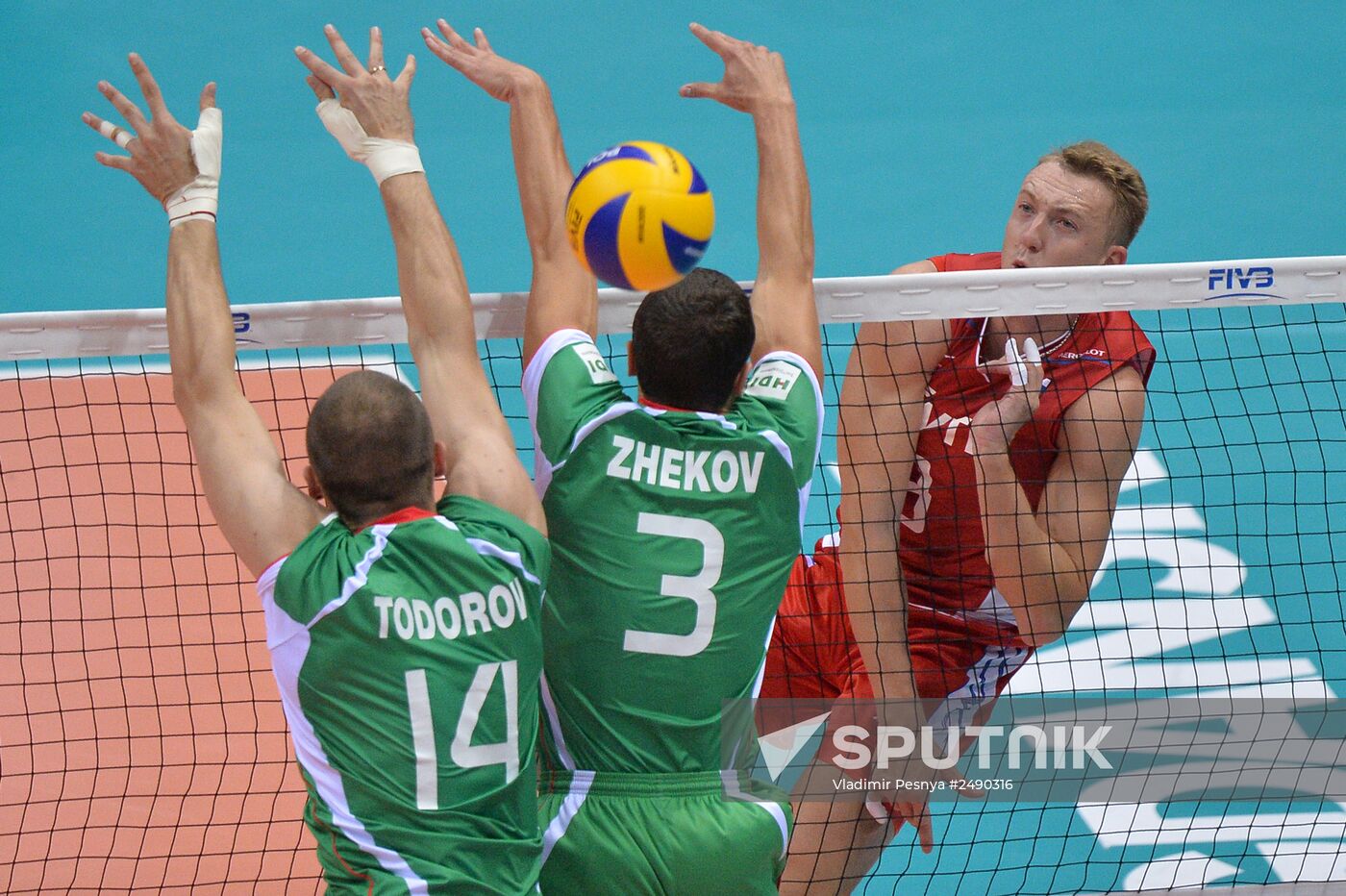 2014 FIVB Volleyball Men's World Championship. Russia vs. Bulgaria