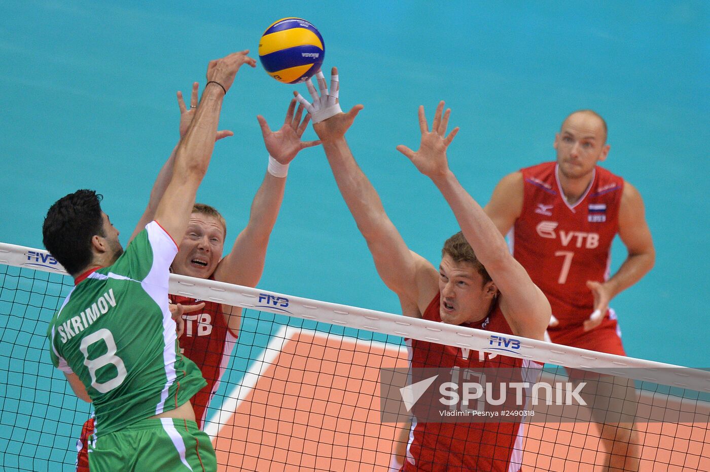 2014 FIVB Volleyball Men's World Championship. Russia vs. Bulgaria