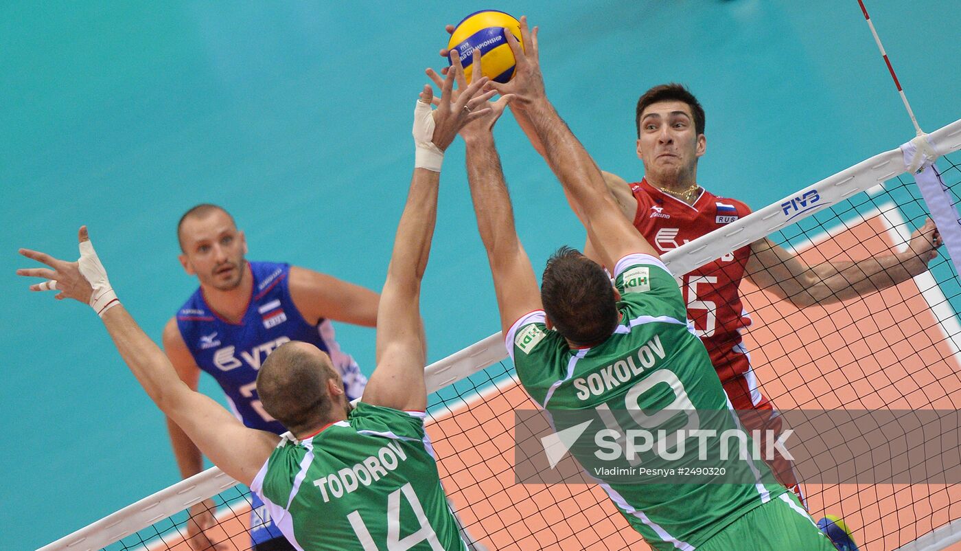 2014 FIVB Volleyball Men's World Championship. Russia vs. Bulgaria