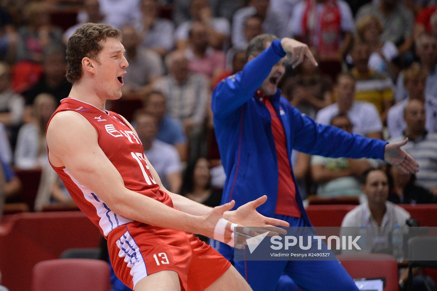 2014 FIVB Volleyball Men's World Championship. Russia vs. Bulgaria