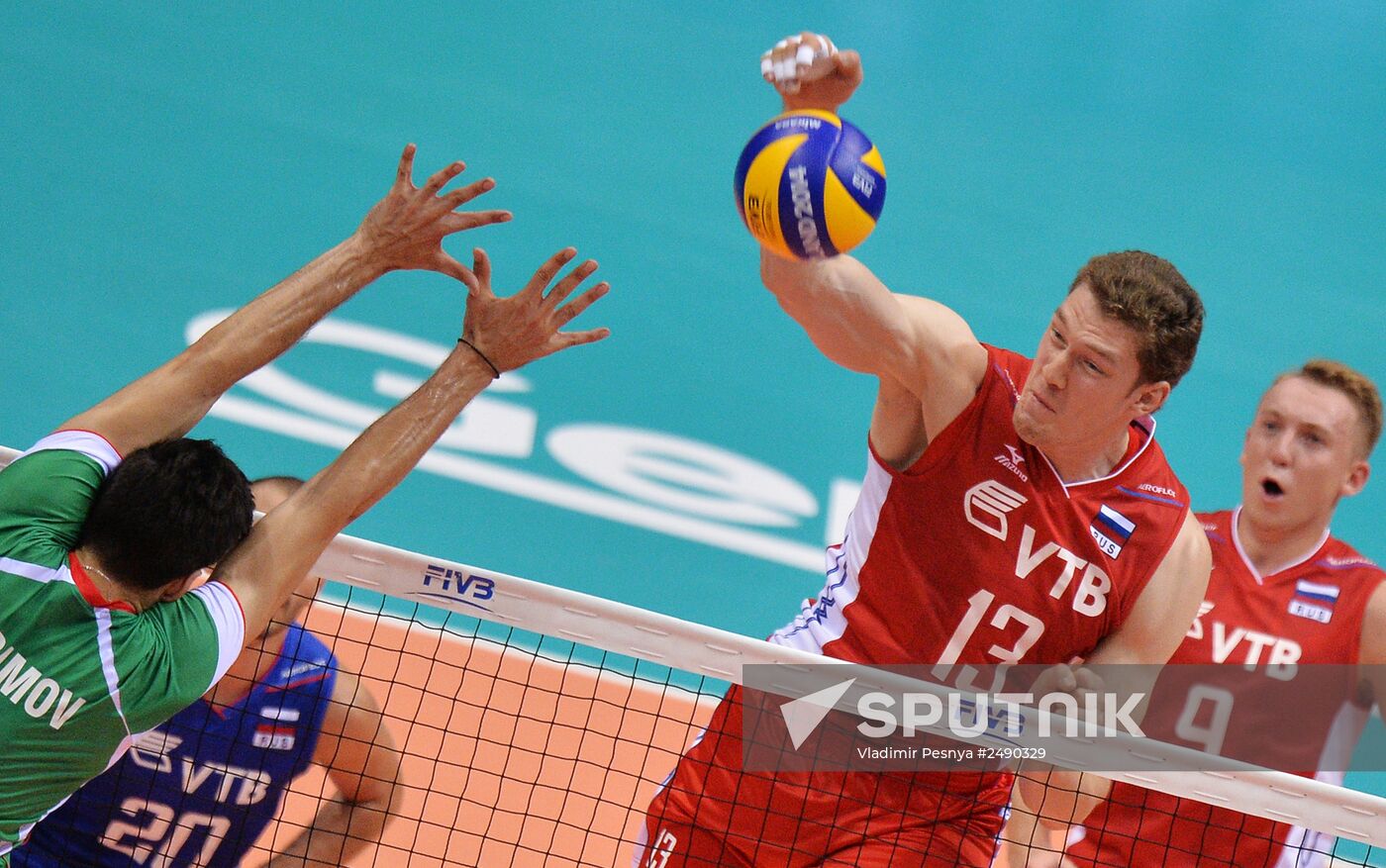 2014 FIVB Volleyball Men's World Championship. Russia vs. Bulgaria