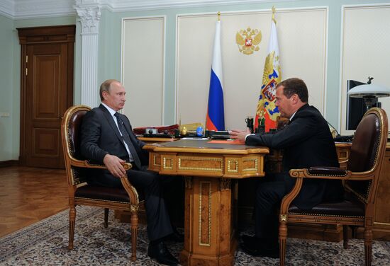Meeting of Vladimir Putin and Dmitry Medvedev